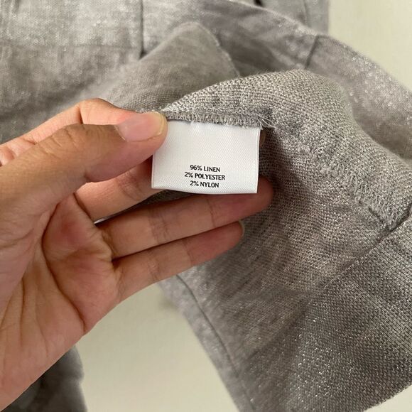 Eileen fisher linen metallic silver blazer - Picture 5 of 9